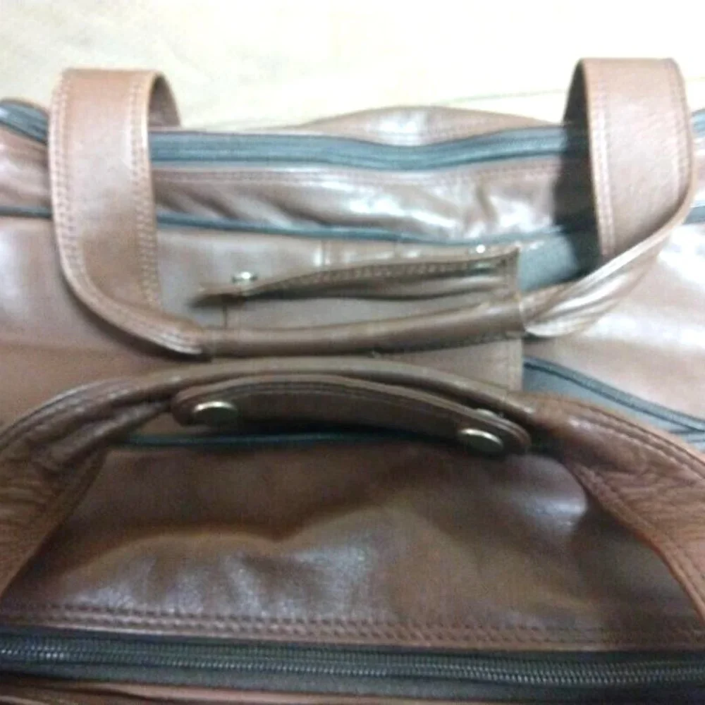 ❤️TUMI Brown Commuter Expandable Duffle Carry-on Multi Compartment Bag 24